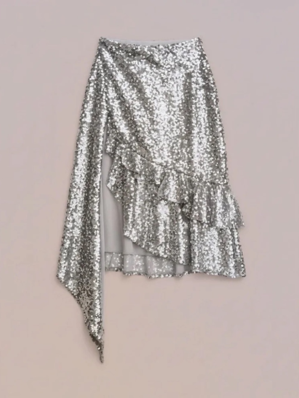 fantastic Silver Sequin Skirt